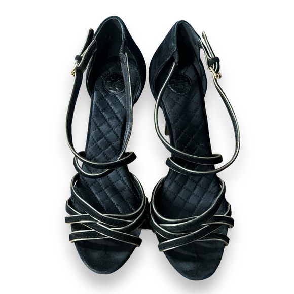 Just in ✨| Tory Burch Suede Leather Trim Embellished Sandals SZ8 - Picture 2 of 4